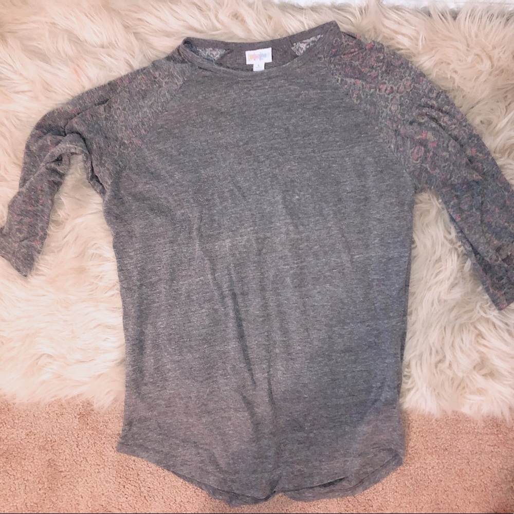 Luluaroe randy top grey large
